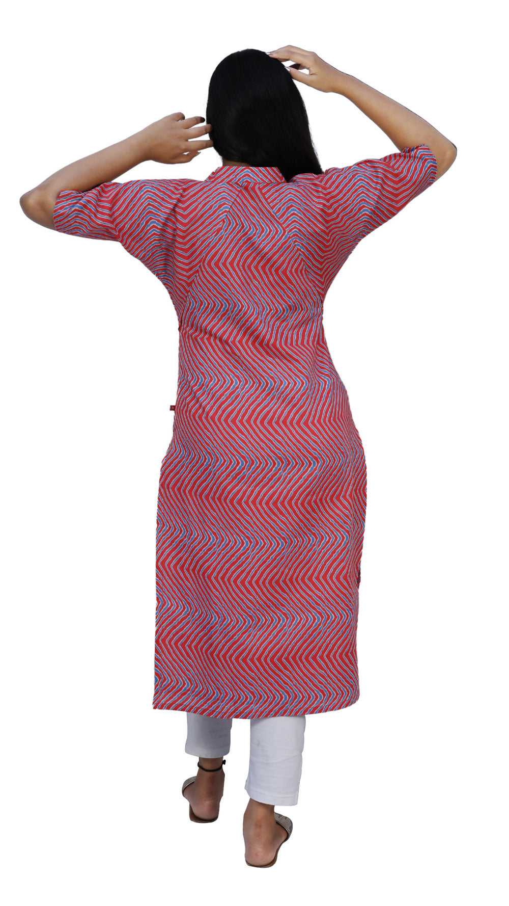 Women Printed Straight Kurta(PINK) | S3K534