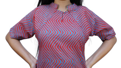 Women Printed Straight Kurta(PINK) | S3K534