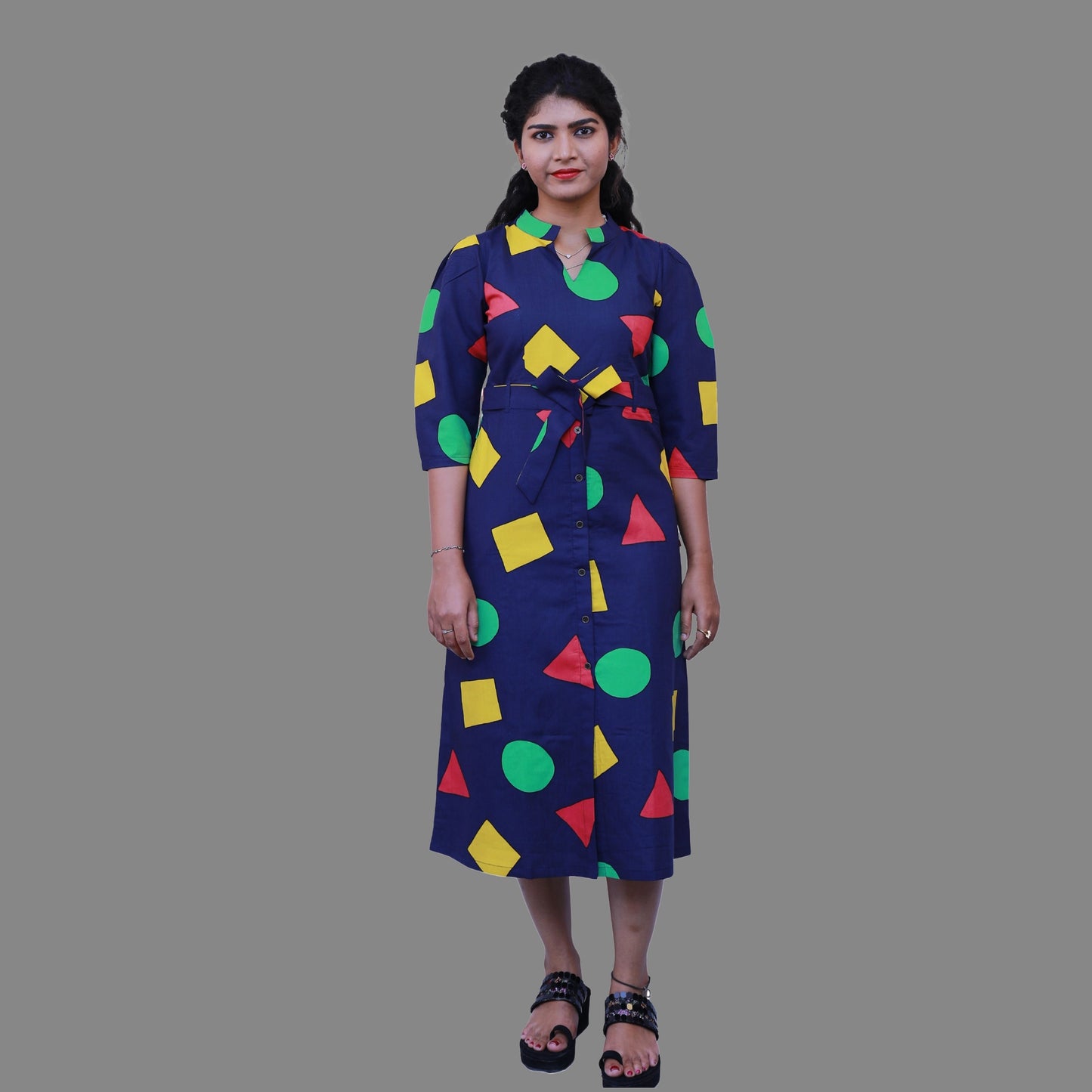 Women Geometric Print One piece Dress | S3W297