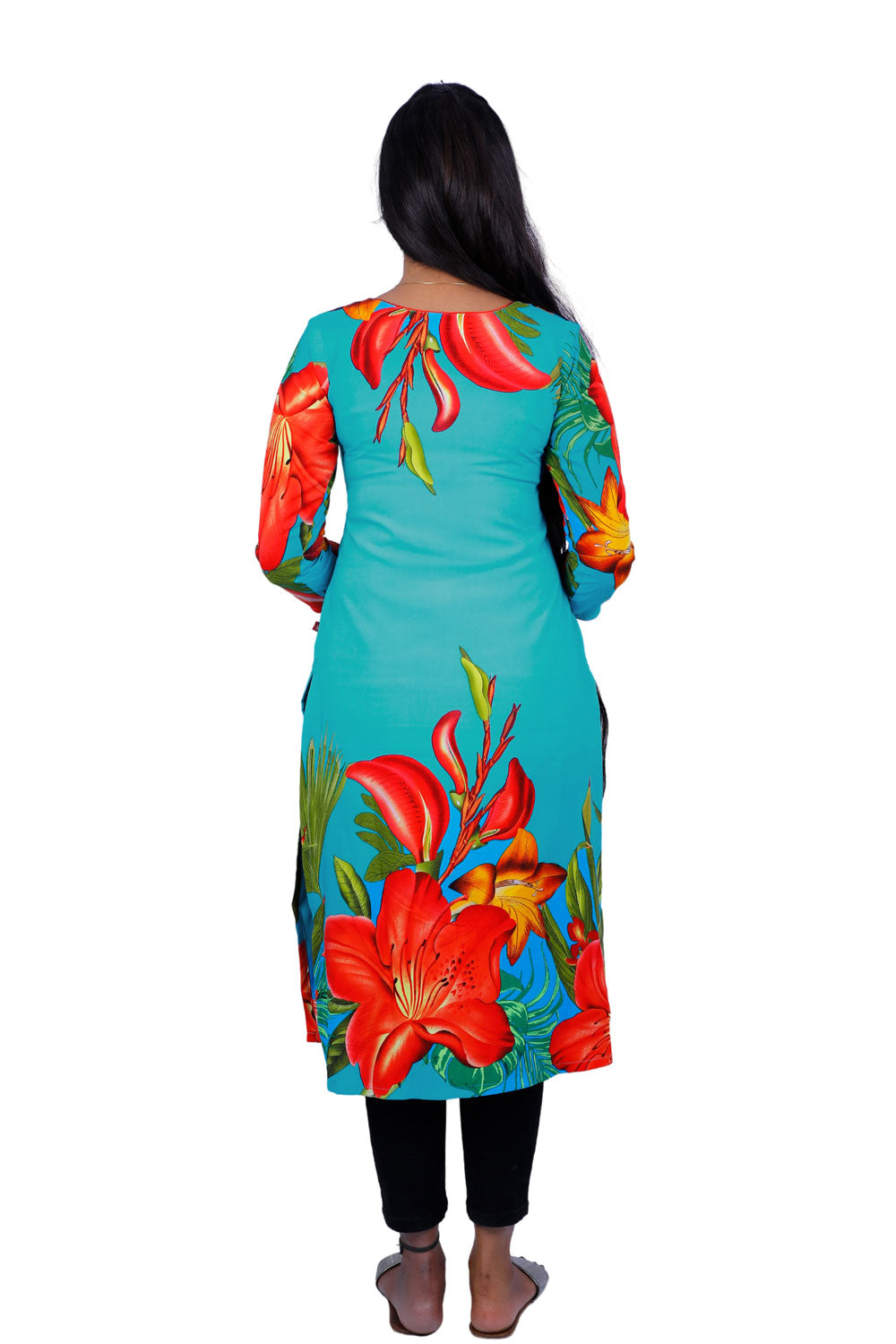 Women Floral Print Straight Kurta | S3X134