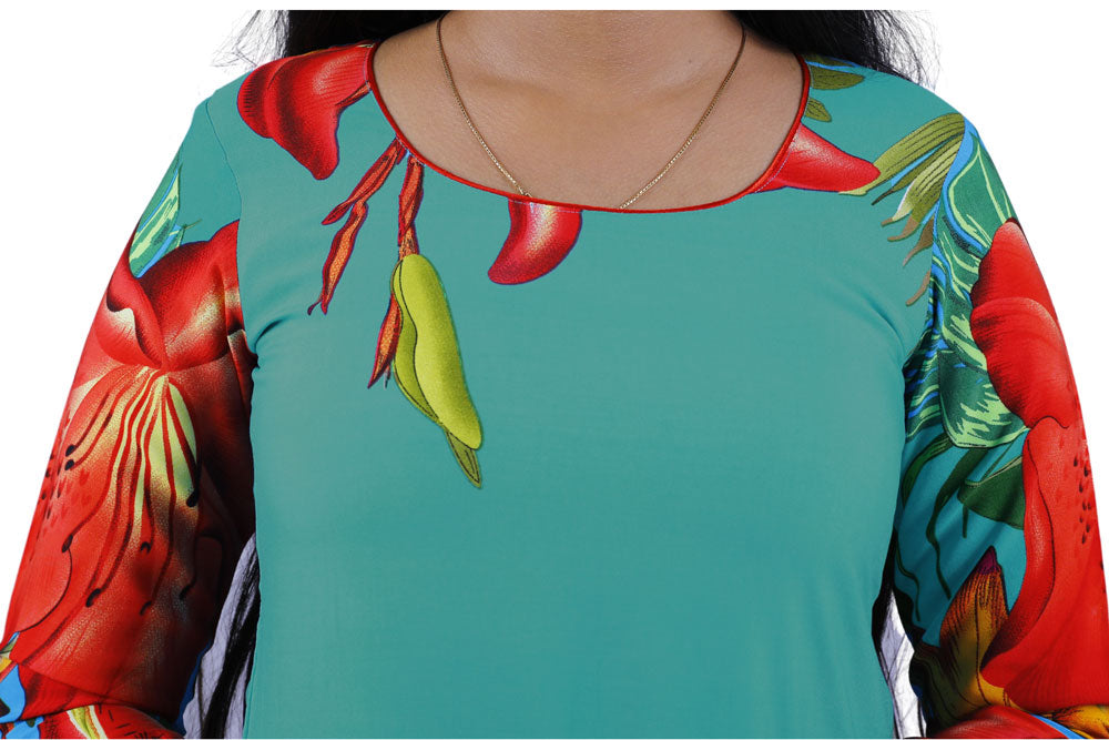 Women Floral Print Straight Kurta | S3X134