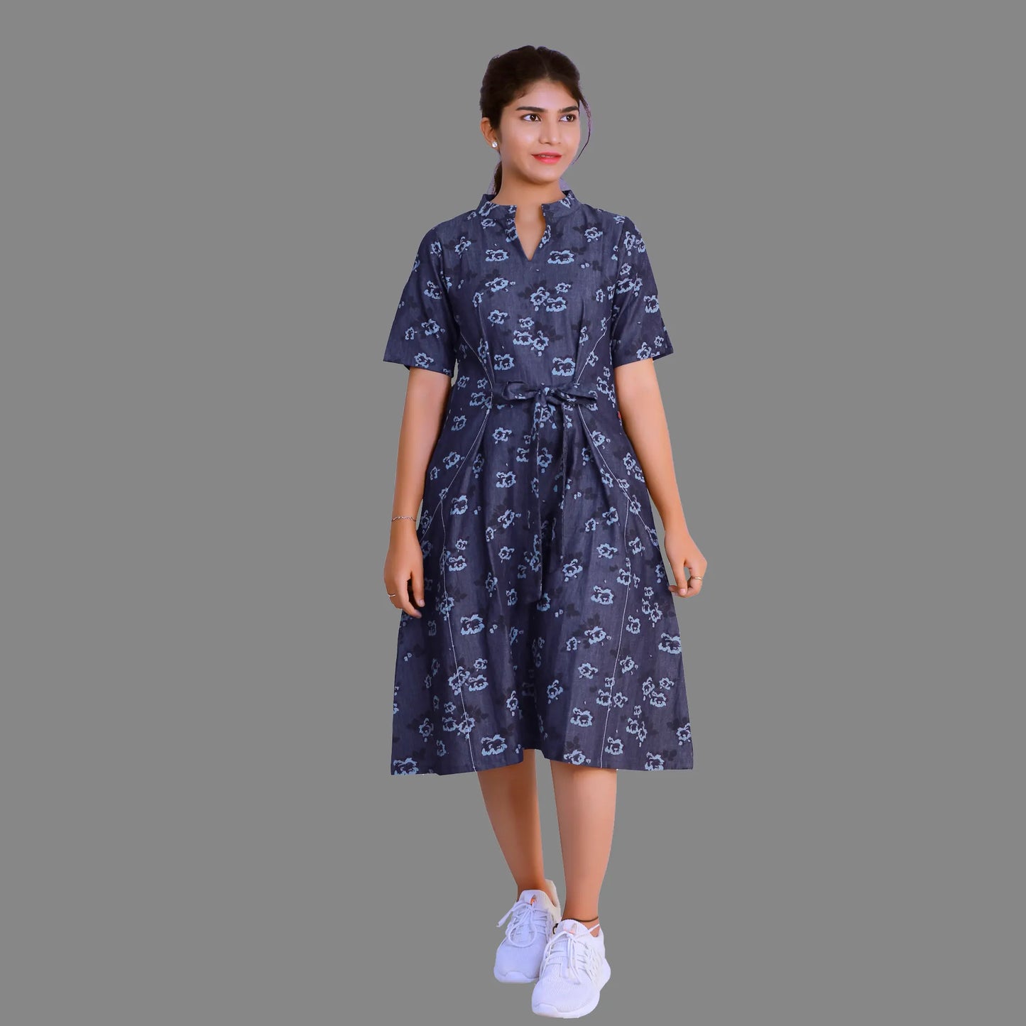 DENIM MAXI BLUE DRESS | S3D430