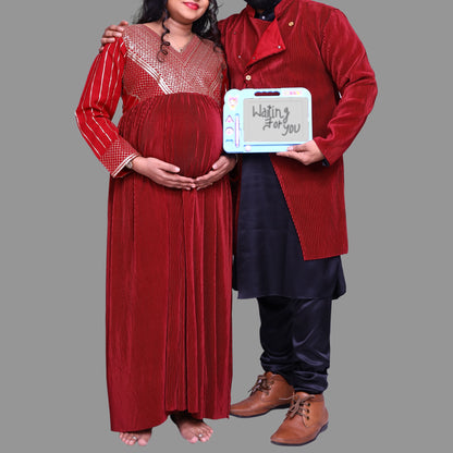 Maroon and Black Maternity Shoot Combo | S3MWMC2