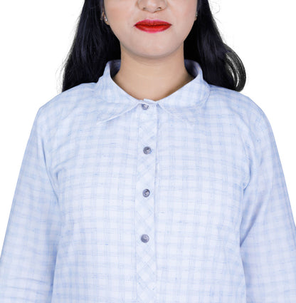 Women Checkered A-line Kurta | S3K043