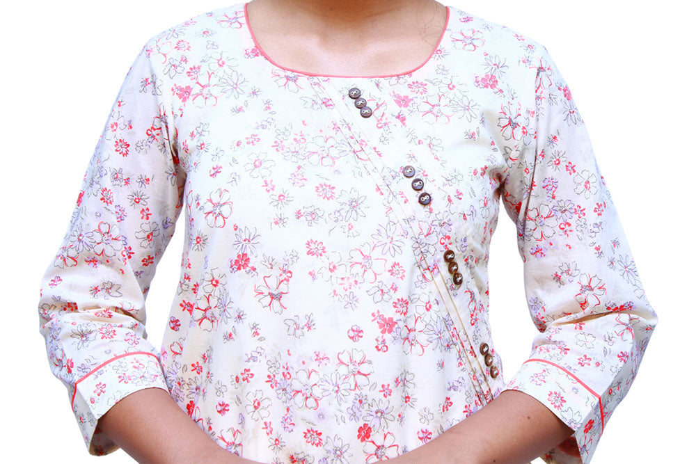 Women Floral Print Straight Kurta | S3K082