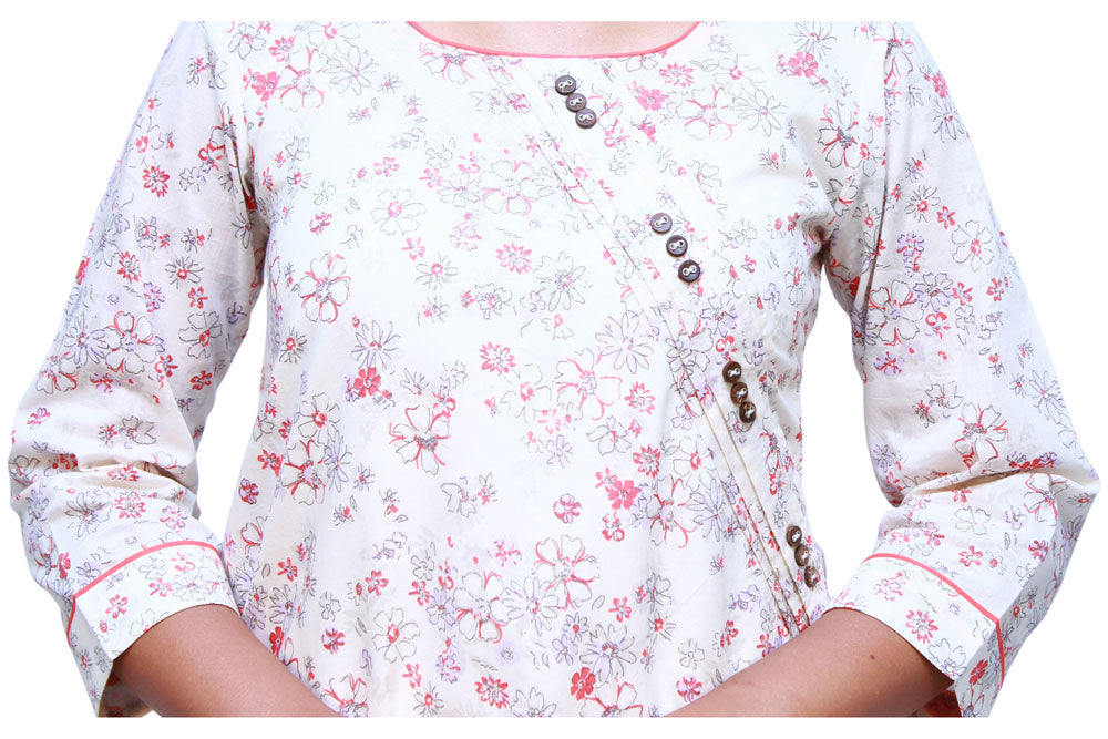 Women Floral Print Straight Kurta | S3K082