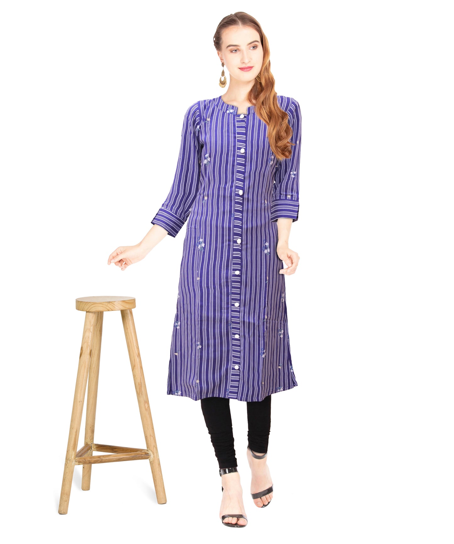 Prussian Blue straight kurta | S3K036