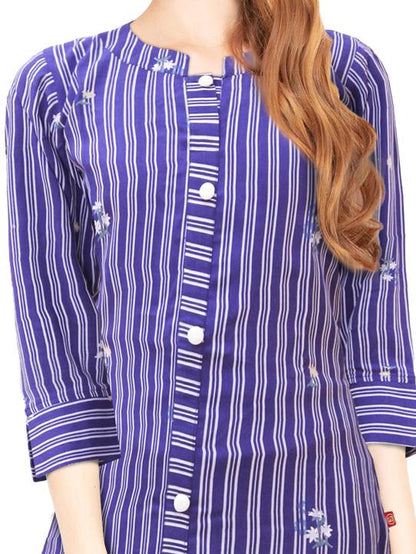 Prussian Blue straight kurta | S3K036