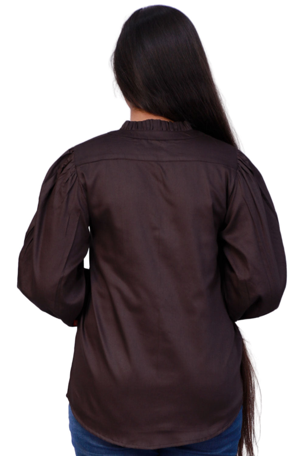 Women Regular Fit Solid Casual Shirt(Brown) | S3T560