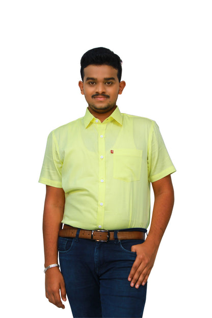 Solid Yellow Men’s Shirt |  S3S723