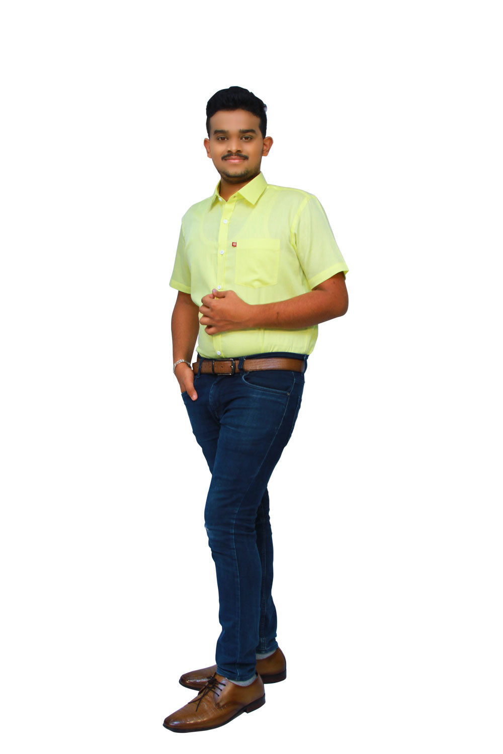 Solid Yellow Men’s Shirt |  S3S723