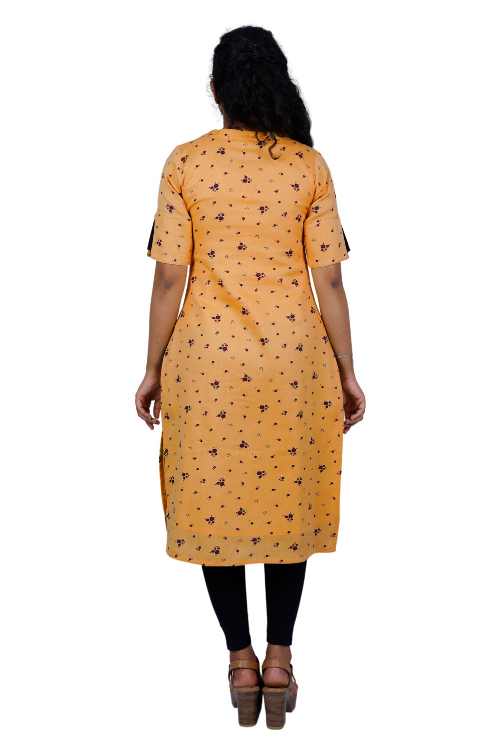Women Floral Print Straight Kurta (YELLOW) | S3X174