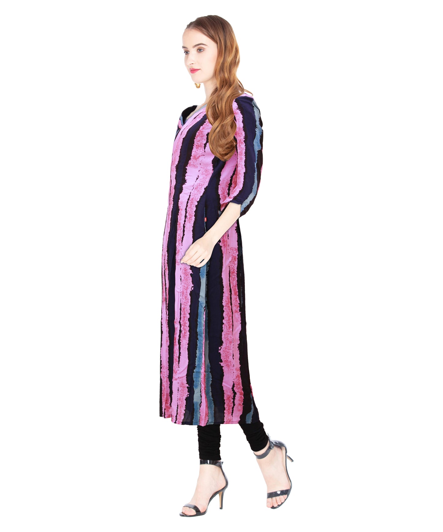 V-Neck Multi Color Kurta for Women |S3K052