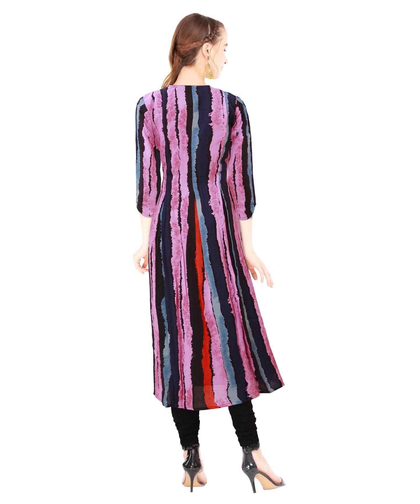 V-Neck Multi Color Kurta for Women |S3K052