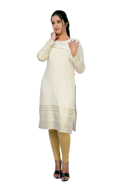 Women Self Design Straight Kurta | S3K538