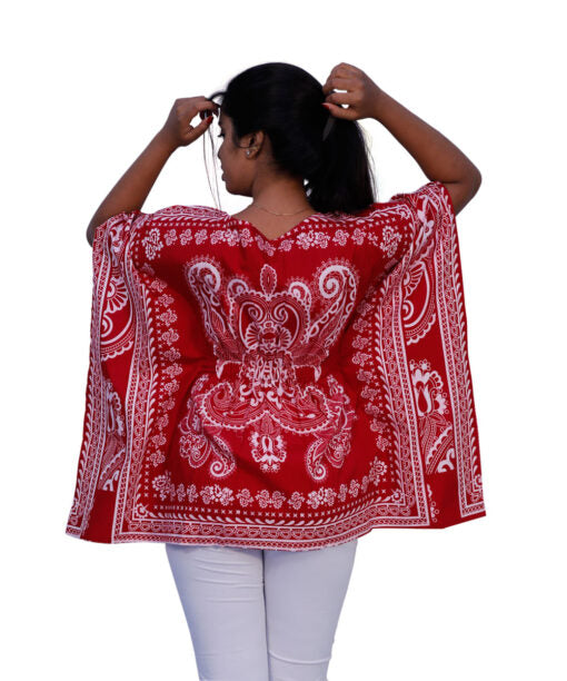 Floral Print Cotton Blend Women Kaftan | S3K714
