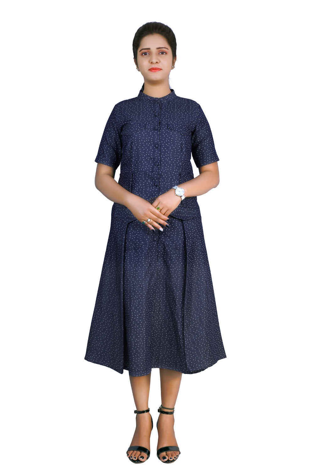 Denim maxi gown | S3W373