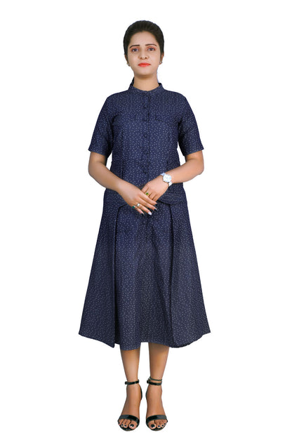 Denim maxi gown | S3W373