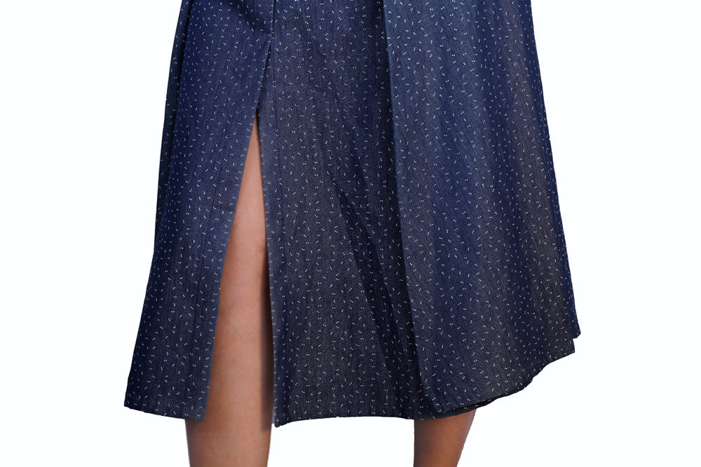 Denim maxi gown | S3W373
