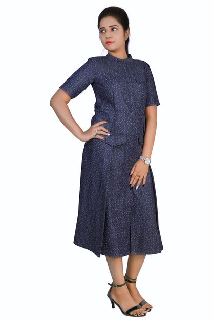 Denim maxi gown | S3W373