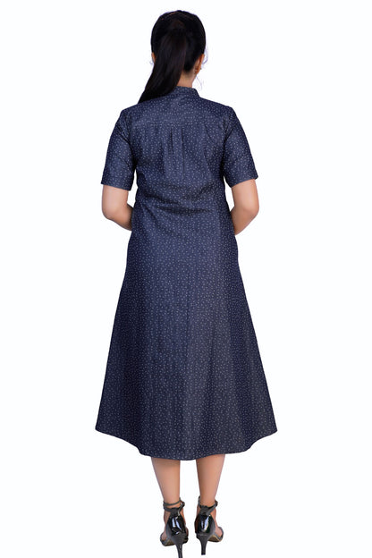 Denim maxi gown | S3W373