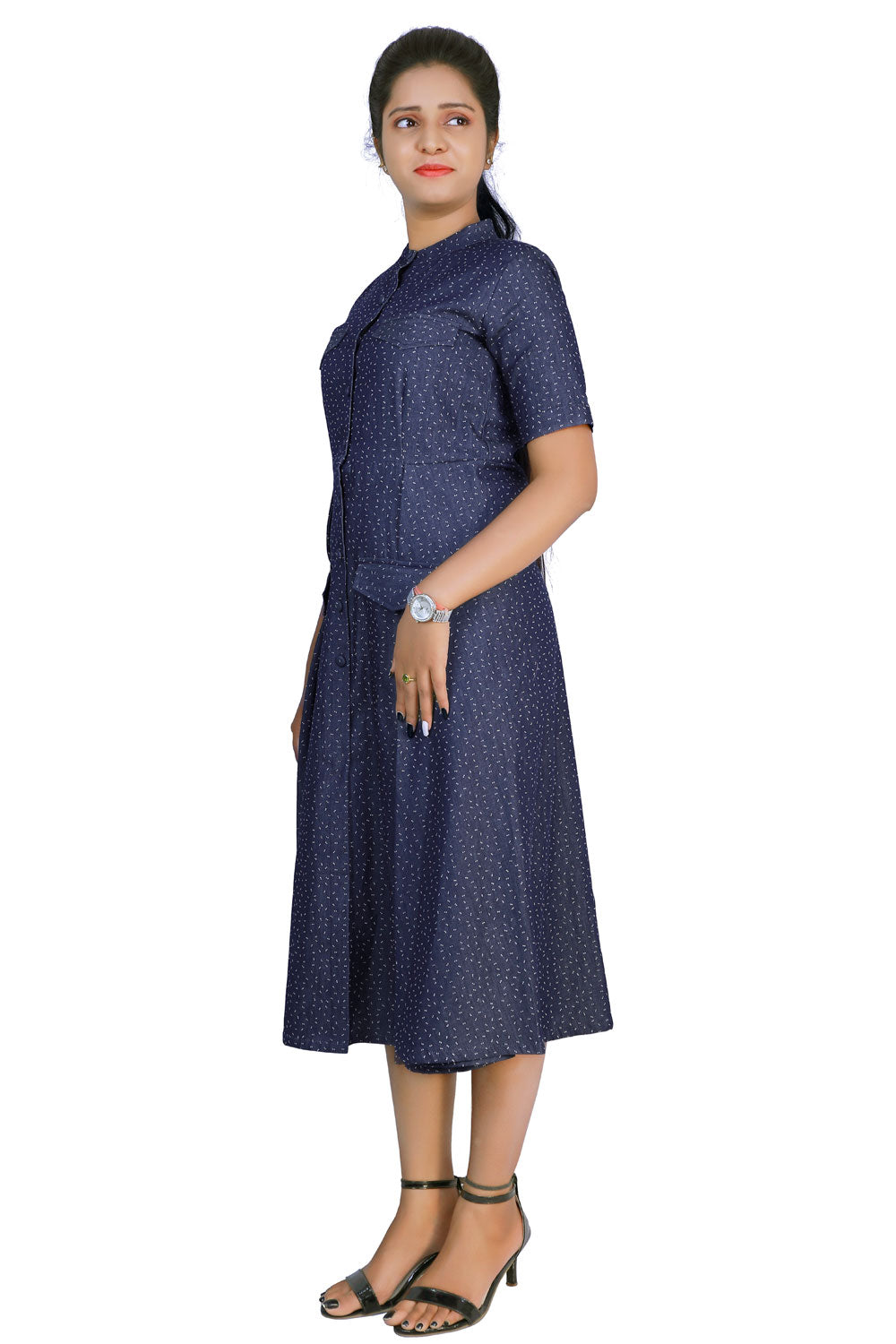 Denim maxi gown | S3W373