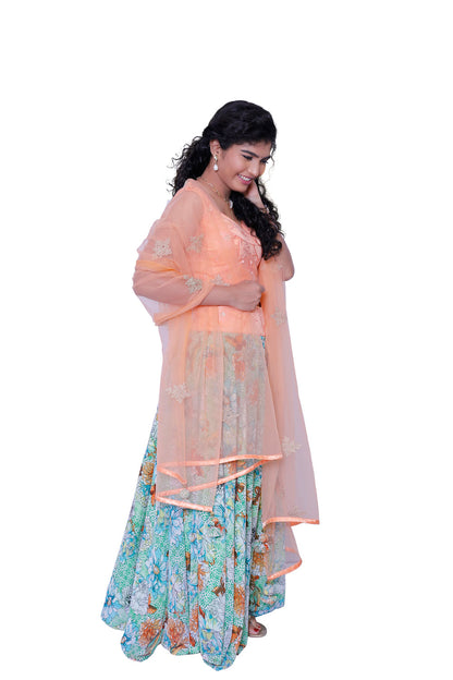Women Floral Print Stitched Lehenga Choli |  S3L221