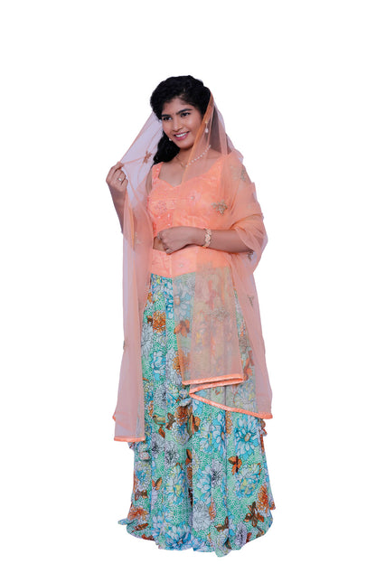 Women Floral Print Stitched Lehenga Choli |  S3L221