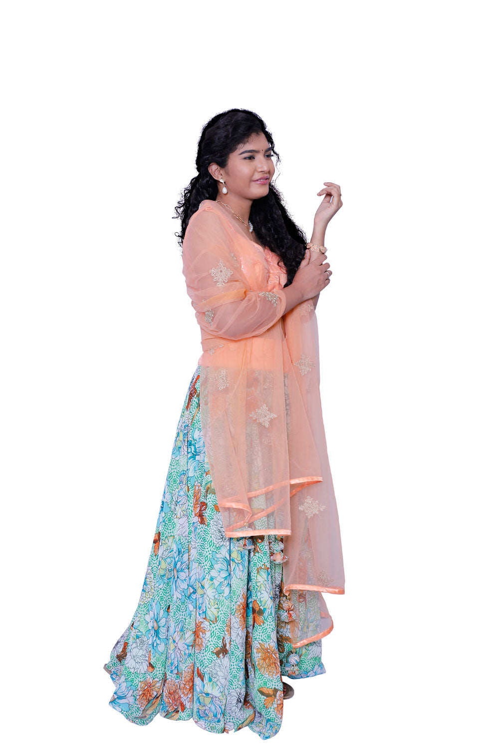 Women Floral Print Stitched Lehenga Choli |  S3L221