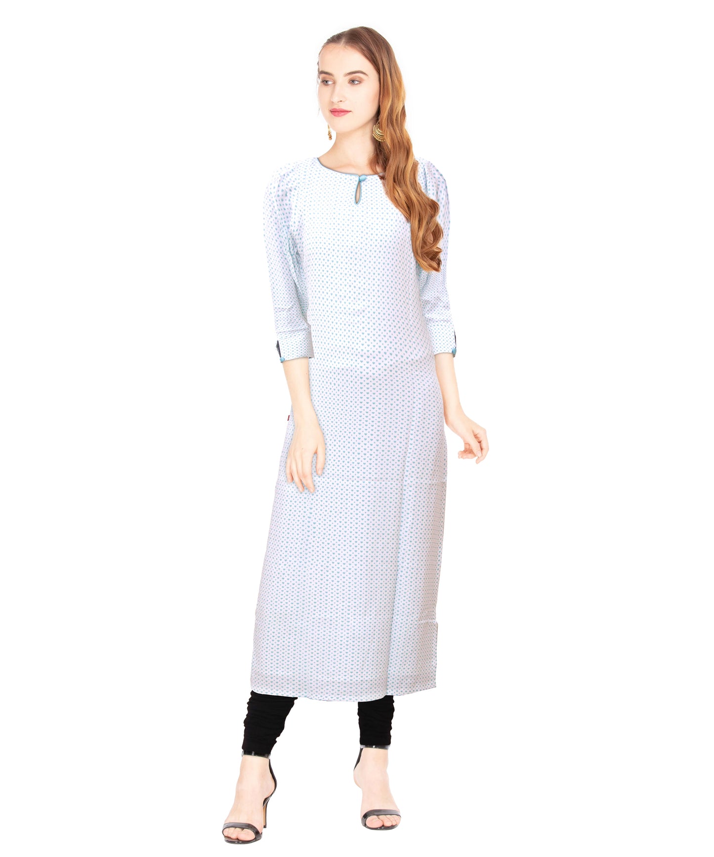 White Straight Cotton Kurta | S3K042