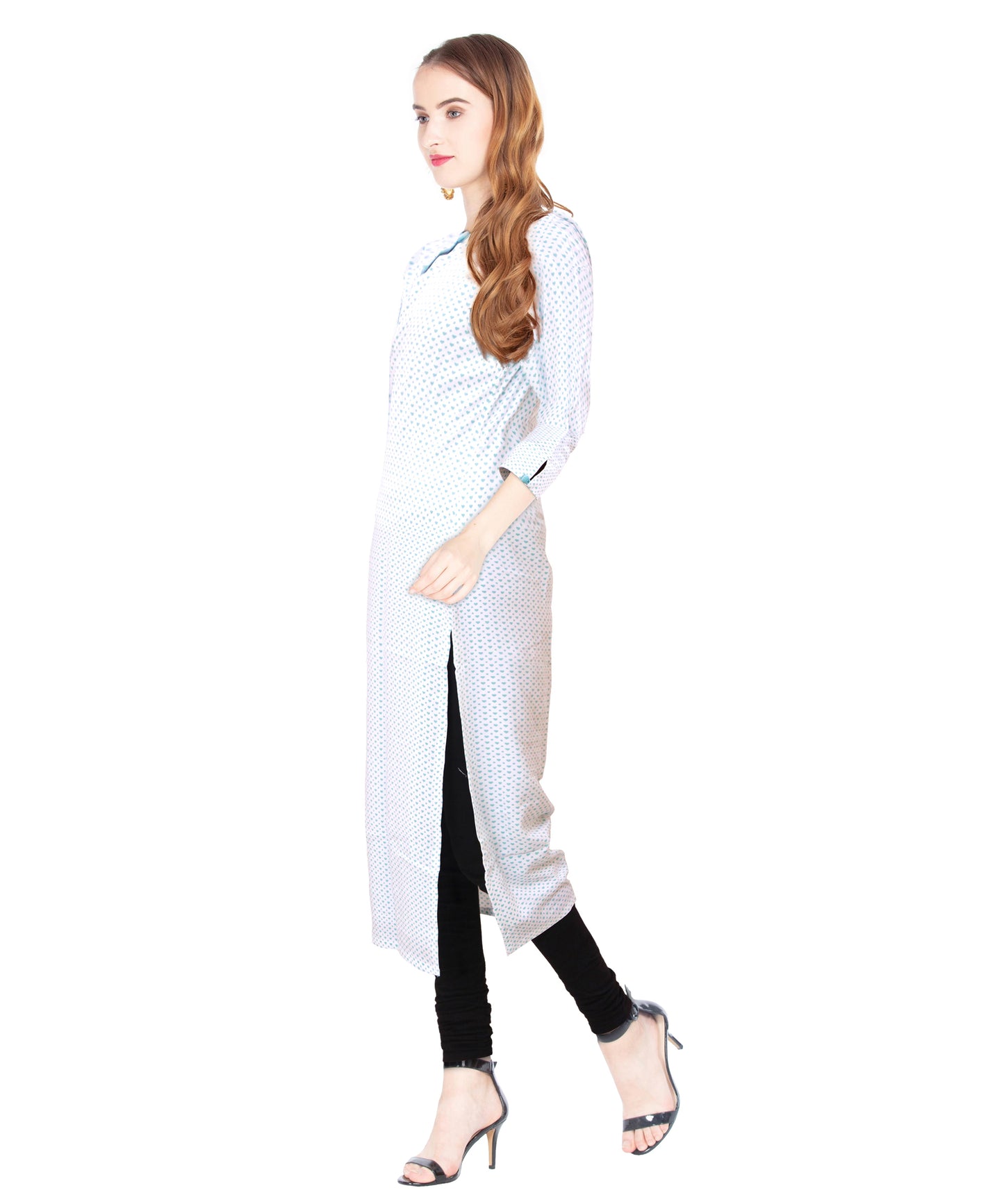 White Straight Cotton Kurta | S3K042
