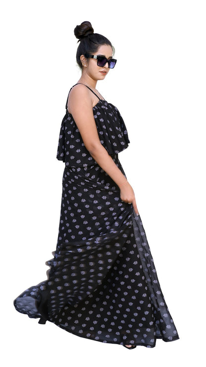 Printed Stitched Skirt & Crop Top | S3TS808