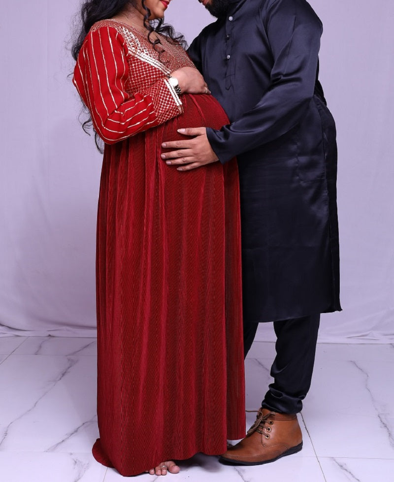 Maroon and Black Maternity Shoot Combo | S3MWMC2
