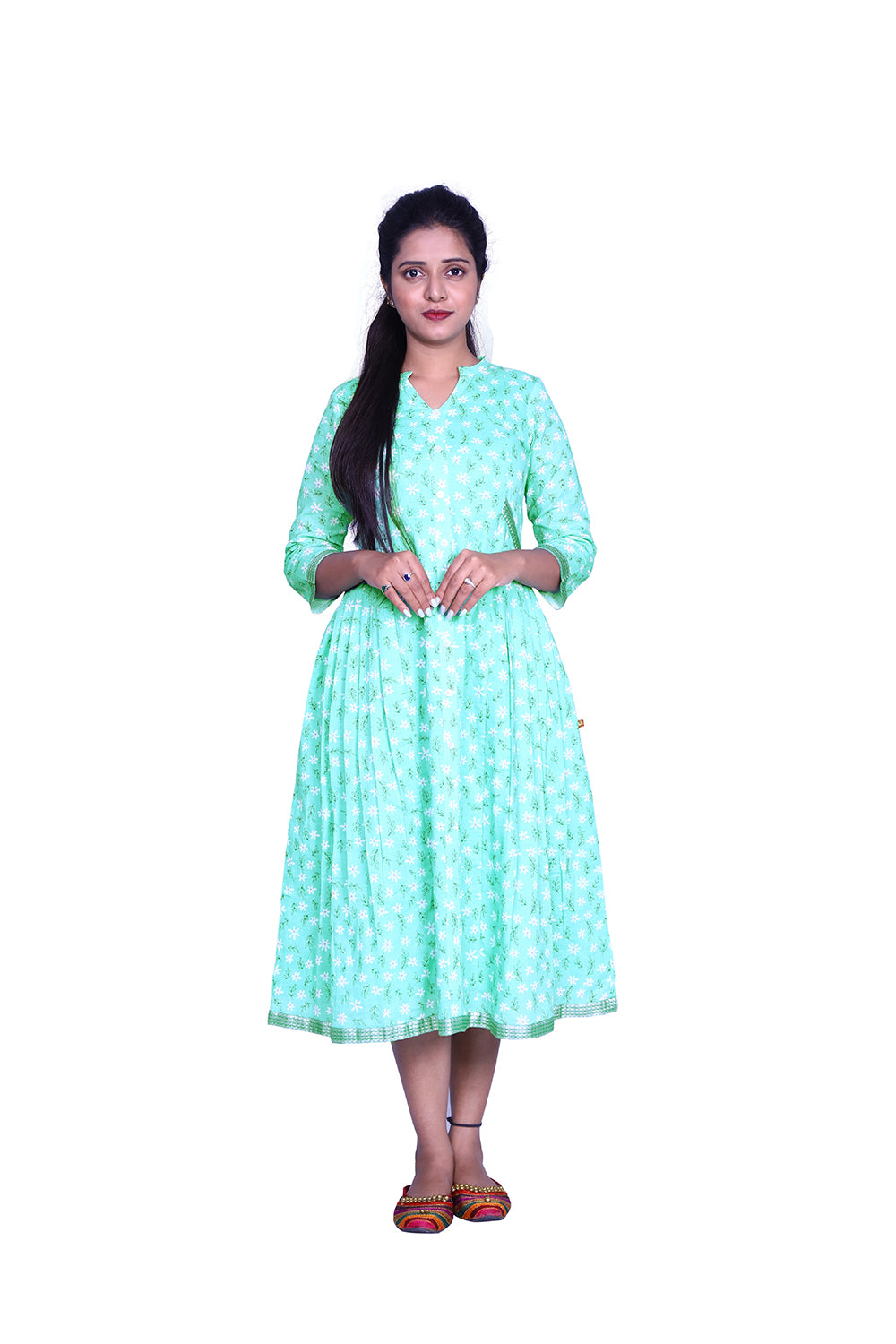 Floral Print A-line Kurta | S3K836