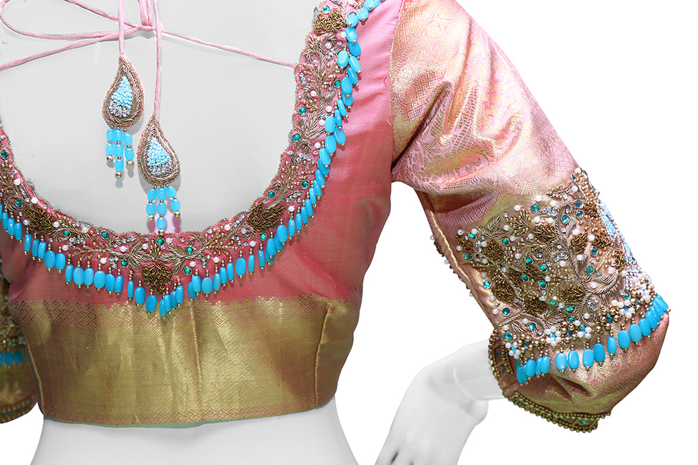 Heavy Maggam Work Wedding Pattu Blouse  | S3MB10