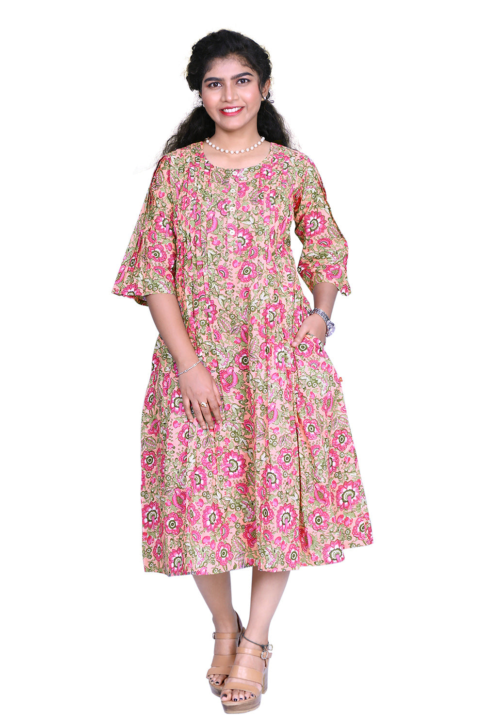 Women Floral Print A-line Kurta | S3K838