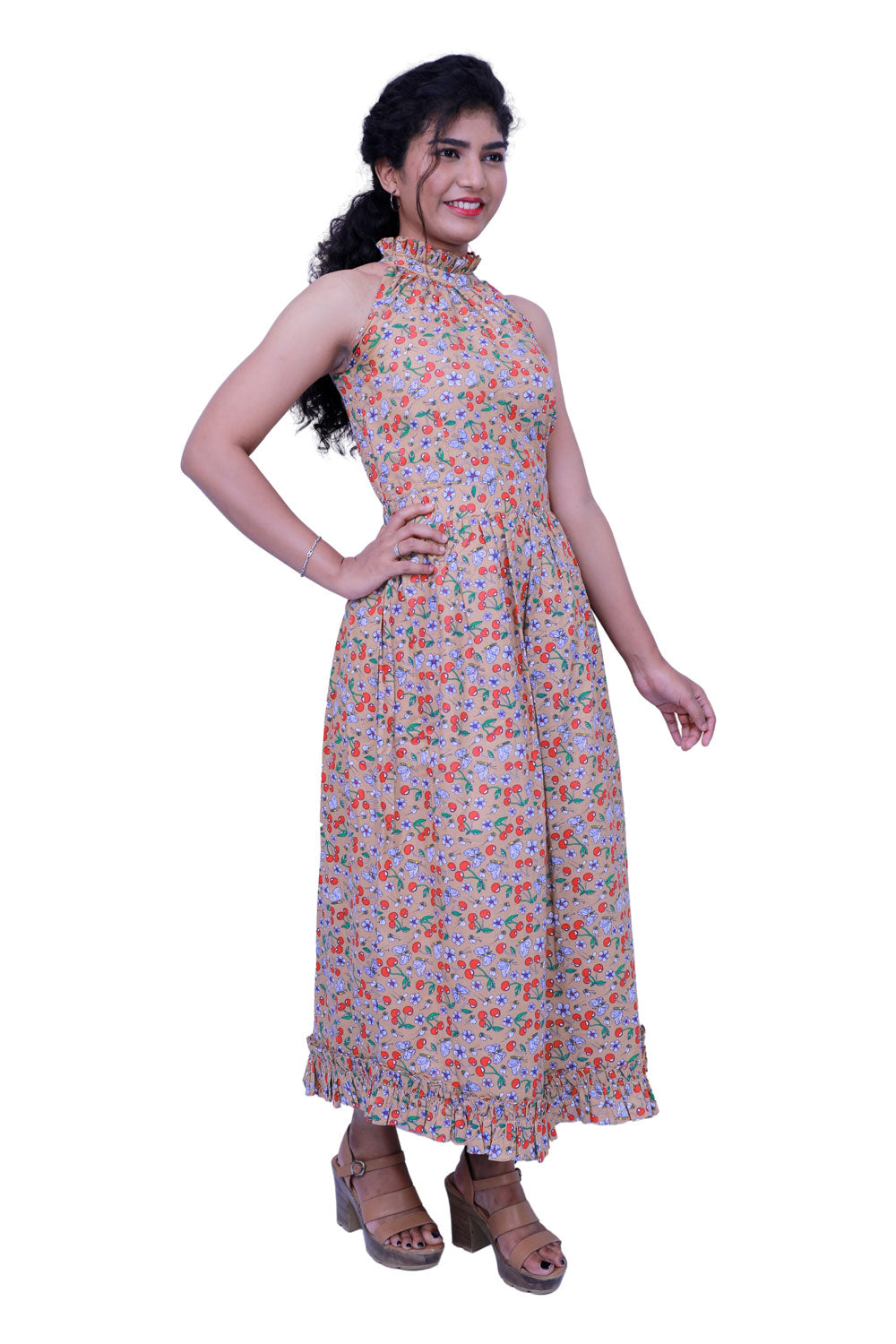 Women Maxi Brown Dress | S3G380