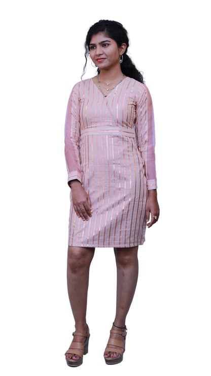 Peach Pink One Piece Dress | S3W124