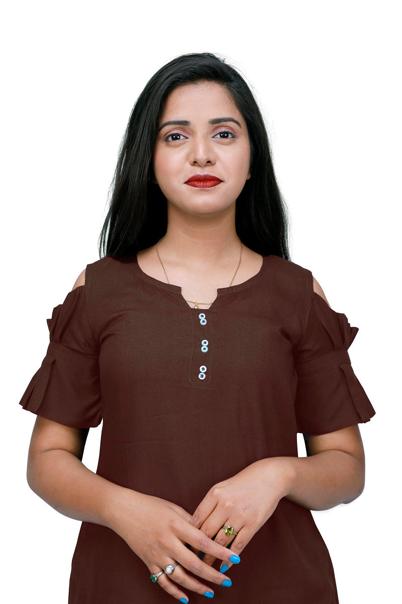 Women Self Design High Low Kurta | S3K276
