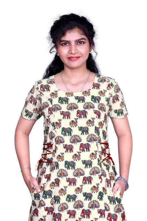 Women Kalamkari A-line Kurta | S3K795