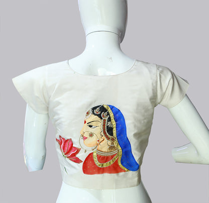 Tanjore Art Handpainted Blouse | S3MB59