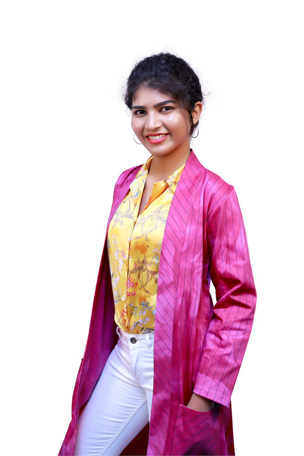 Pink Cotton Tie and Die Jacket | S3S586
