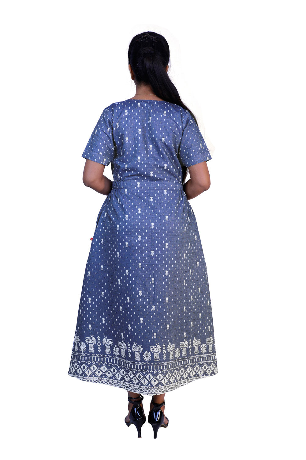 WOMEN MAXI DARK BLUE DRESS | S3D424