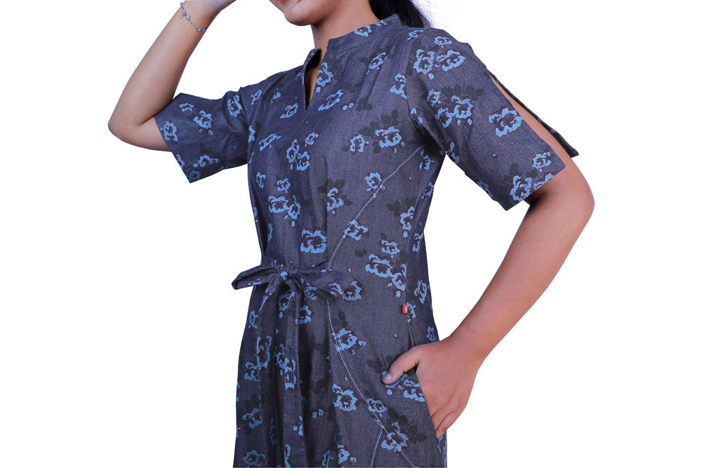 DENIM MAXI BLUE DRESS | S3D430