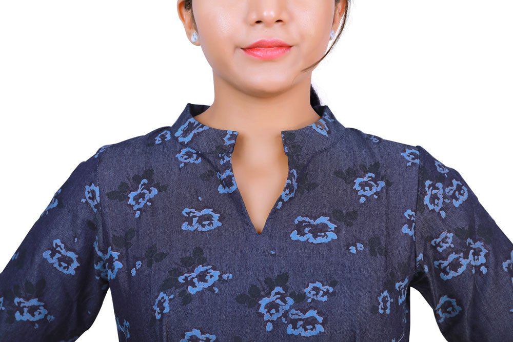 DENIM MAXI BLUE DRESS | S3D430