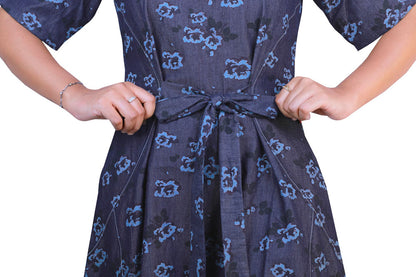 DENIM MAXI BLUE DRESS | S3D430