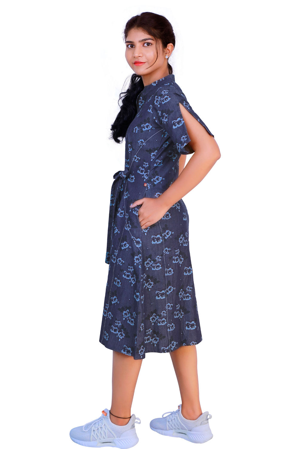 DENIM MAXI BLUE DRESS | S3D430
