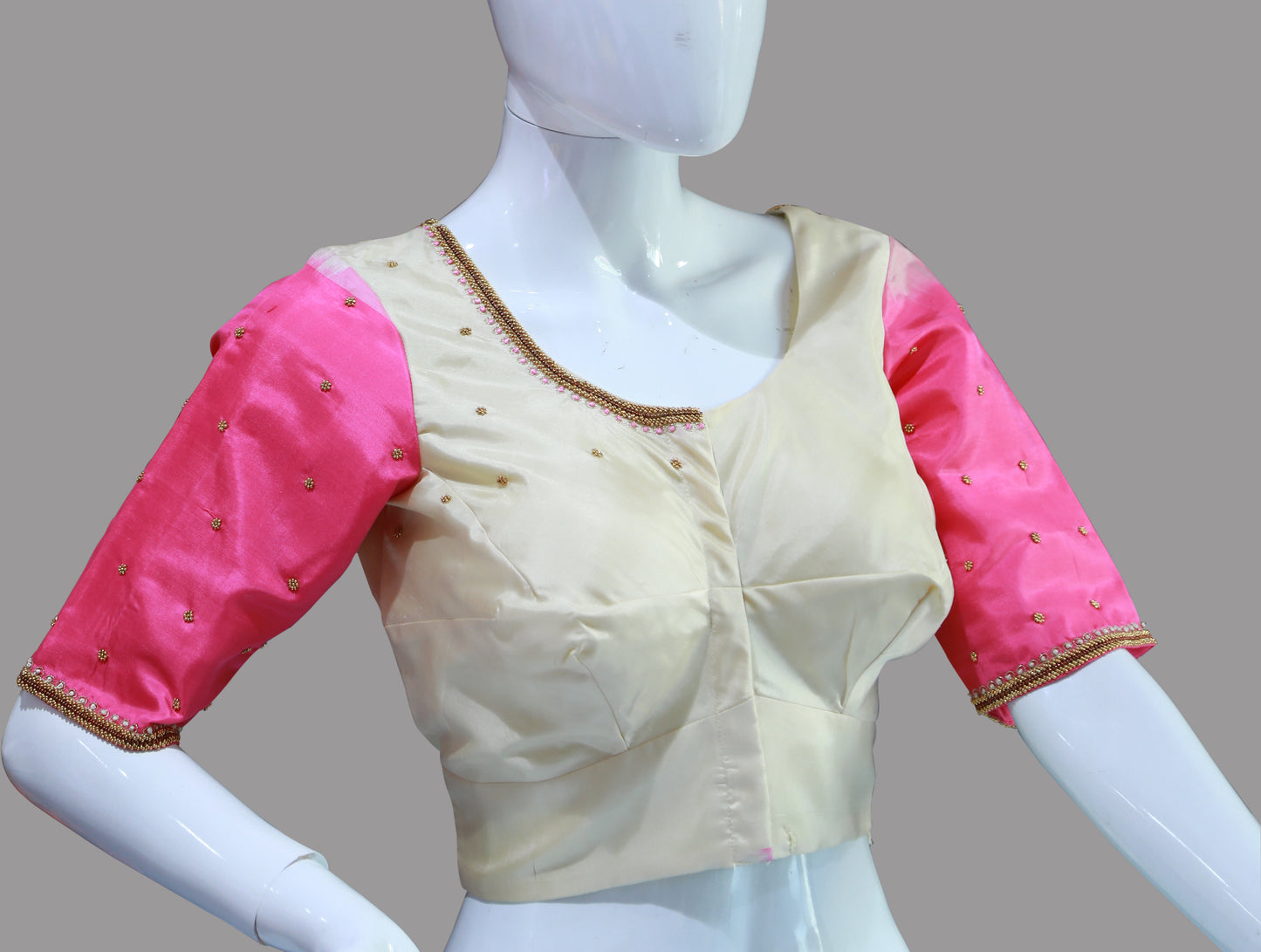Women's Embroidery Maggam Bits withThreads Work Blouse  | S3MB43