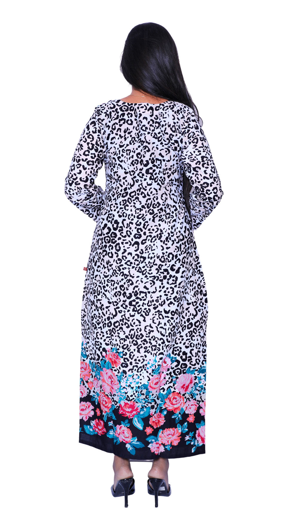 Women Black Floral Print Kurti | S3K545
