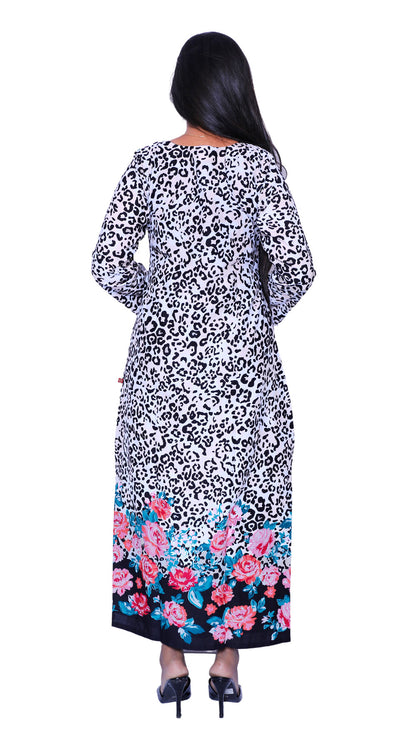 Women Black Floral Print Kurti | S3K545